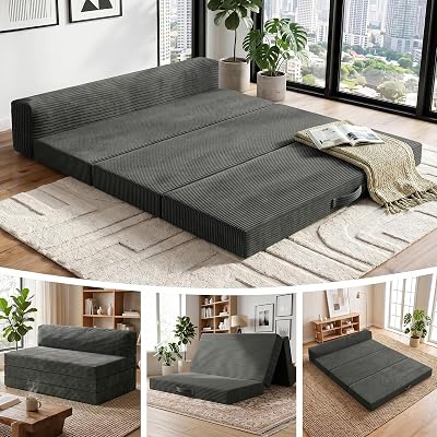 JUIKURY 6" Full Tri-Fold Memory Foam Sofa Bed product thumbnail