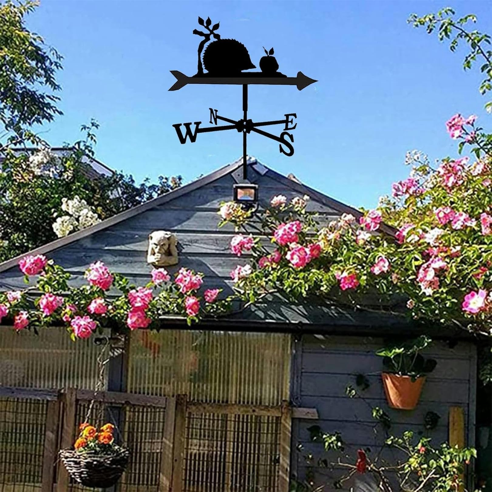 Weathervane Weather Vane Home Narzędzie pomiarowe Wiatrowskaz Retro Wskaźnik kierunku wiatru do dekoracji ogrodu na zewnątrz
