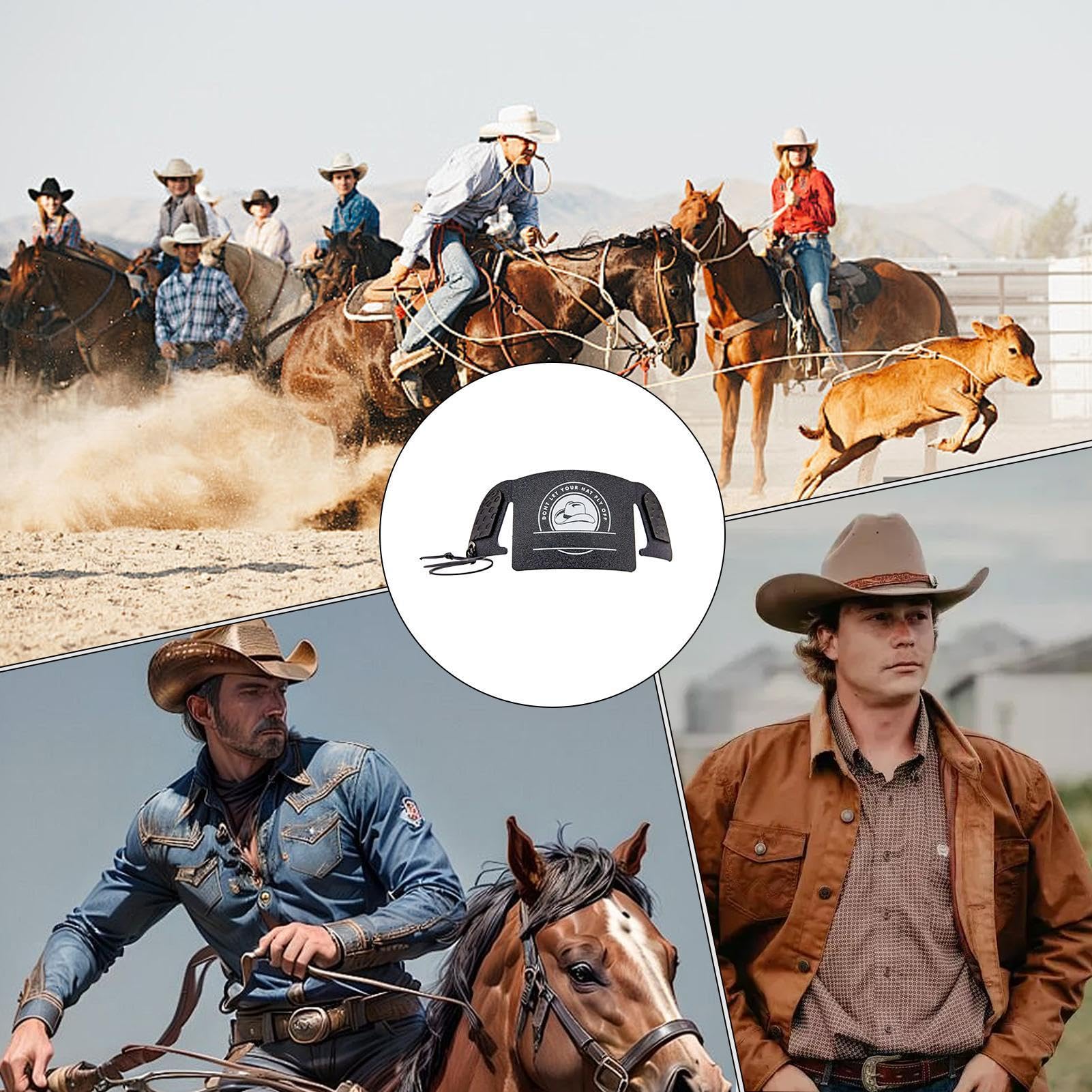 Cinturino per cappello da cowboy, portachiavi leggero regolabile | Clip regolabile per cappello da uomo unisex, equitazione, sport quotidiani, fermacapelli, supporto per il giorno