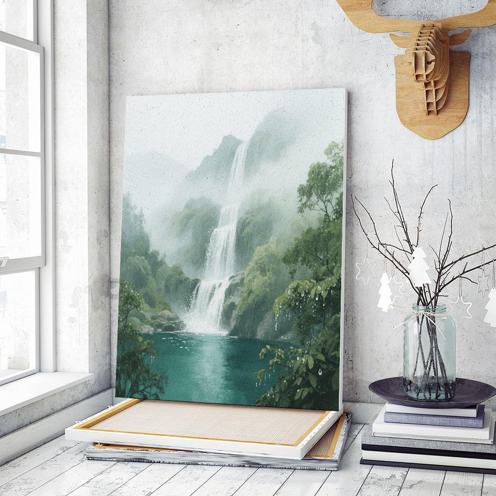 KOAYUBFC Malen nach Zahlen für Erwachsene, Anfänger, Erwachsene, Malen-nach-Zahlen-Kits auf Leinwand, Acryl-Ölfarben, Malerei mit Pinseln als Geschenk, Wanddekoration für Zuhause, Wanddekoration