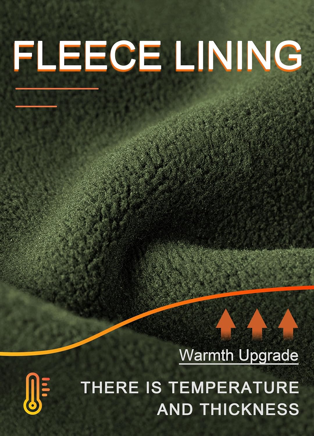 Men's Fleece Lined Cargo Pants with Pockets Snow Ski Hiking Pants Waterproof Outdoor for Winter - Image 5