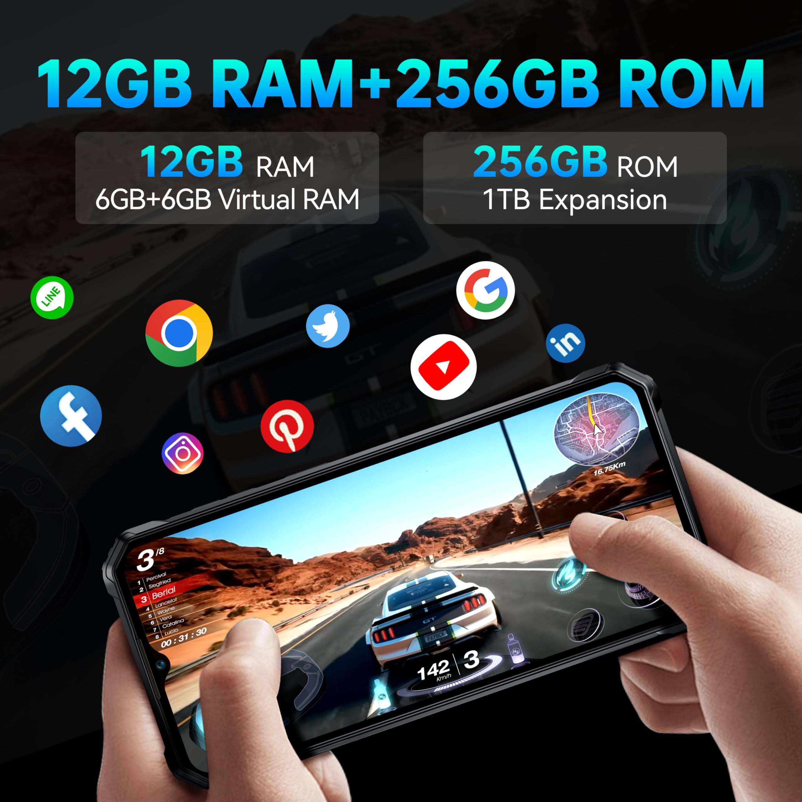 OUKITEL C69 256GB スマートフォン OUKITEL C69 7.2-inch 6000mAh Battery 9.5mm Ultra-thin Body