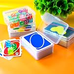JINUPHION 4 Pcs Playing Card Case, for Go Fish/Old Maid/Oracle Card/Other Larger Than Standard Size Cards, Plastic Clear Card Deck Box Storage, 4 1/2" × 3 1/4" × 1 1/8" (NO Cards)