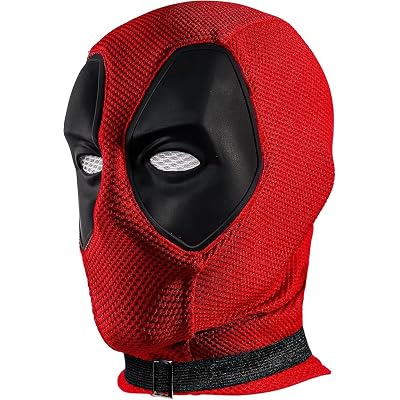 Red Halloween Cosplay Costume Adult Mask with Latex Silicone Eye Mask