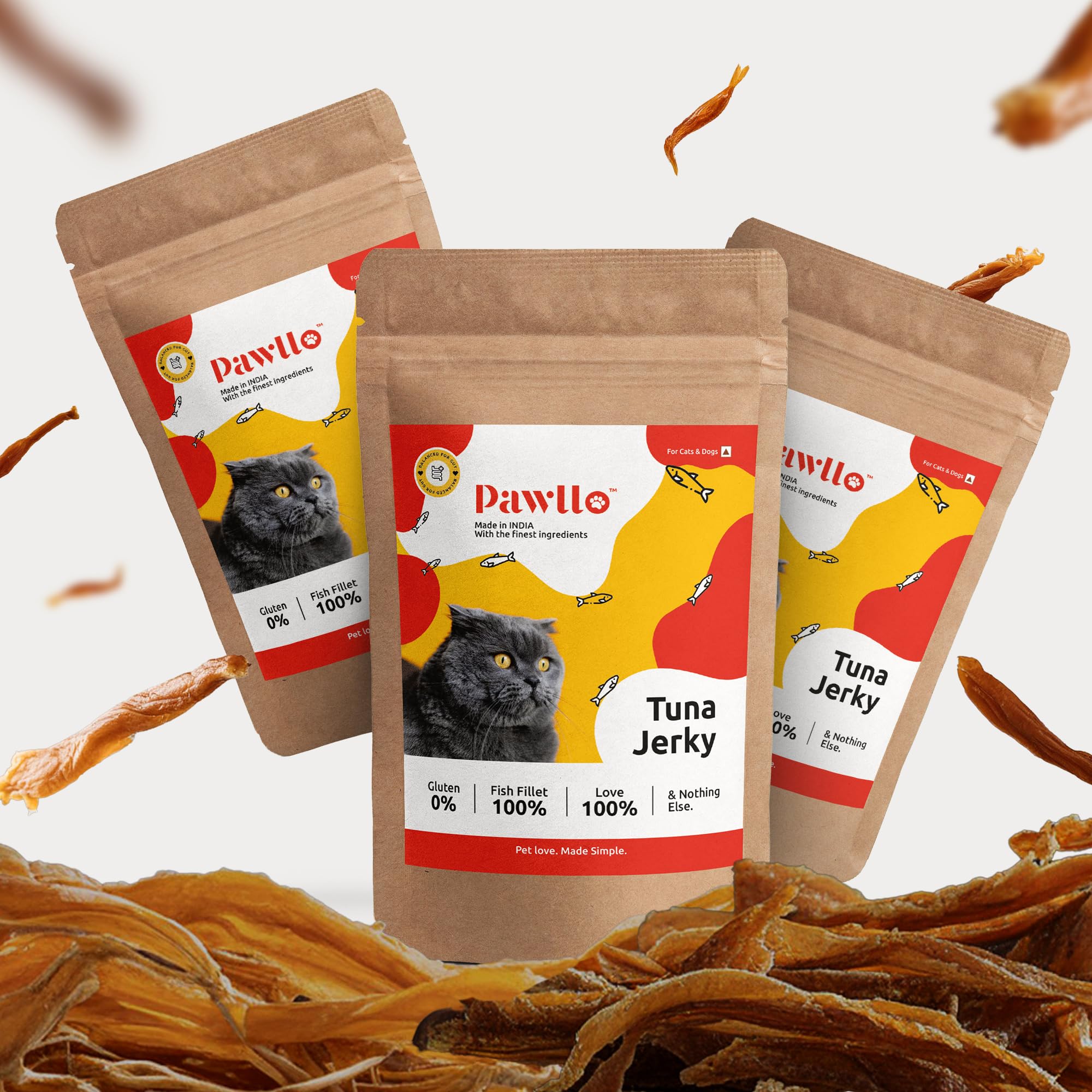 Pawllo Tuna Jerky for Cats & Dogs: Omega-Rich Treats | Optimum Health Formula | Highly Nutritional & Digestible | Easy to Digest | No Artificial Flavors Added (B0C2PVBX1D) Amazon Price History, Amazon Price Tracker