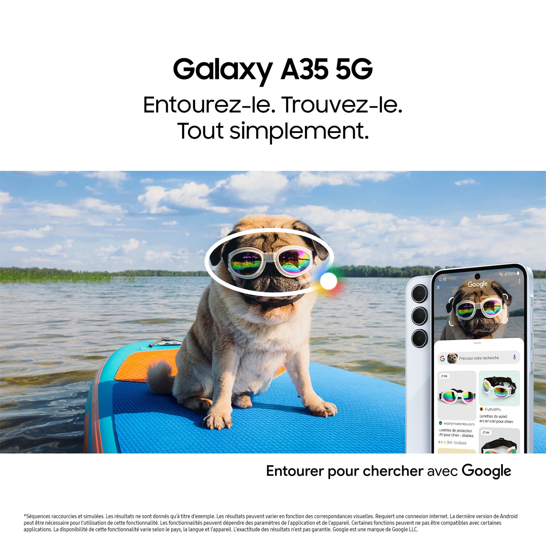 Samsung Galaxy A35 5G, Smartphone Android, 128 Go, Chargeur Secteur Rapide 25W Inclus [Exclusivité Amazon], Smartphone déverrouillé, Lilas, Version FR