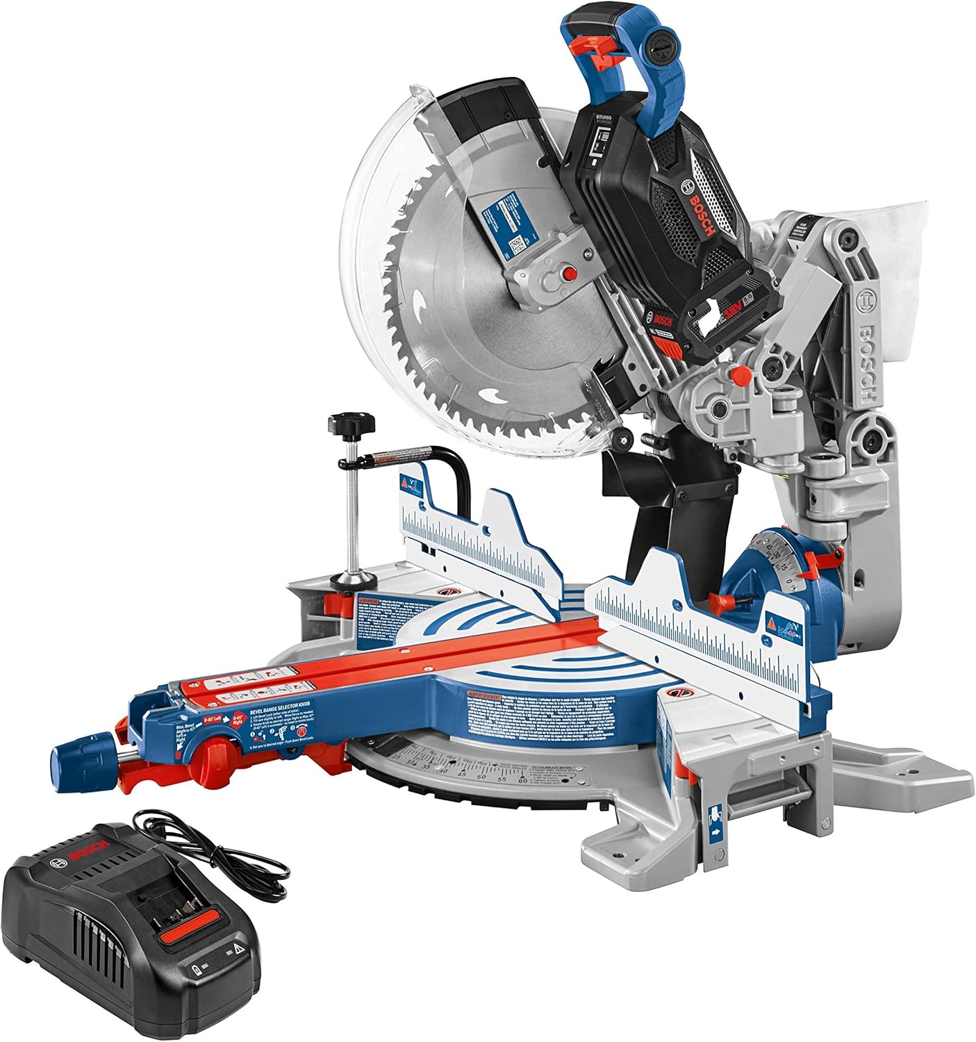 Bosch PROFACTOR 18V SURGEON GCM18V-12GDCN14 Cordless 12 In. Dual-Bevel Glide Miter Saw Kit & (1)CORE18V 8.0Ah Performance Battery + GBA18V120 18V CORE18V Lithium-Ion 12.0Ah PROFACTOR Exclusive Battery