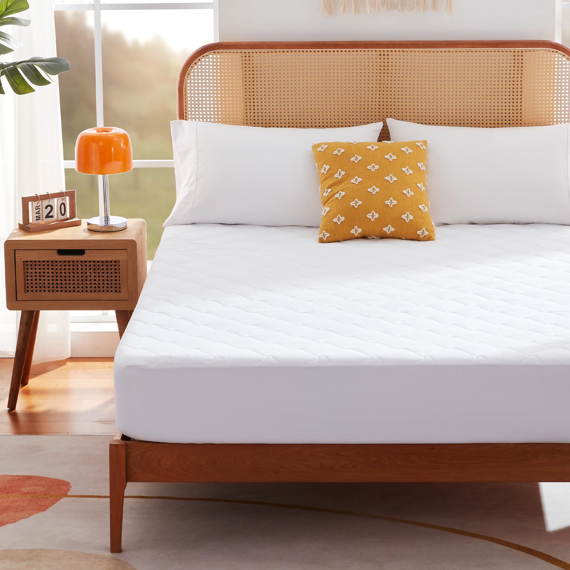 SONIVE Coprimaterasso Impermeabile 90x200 Cm: Sottile E Trapuntato In Microfibra, Con Tasca Profonda Fino A 38 Cm - 2