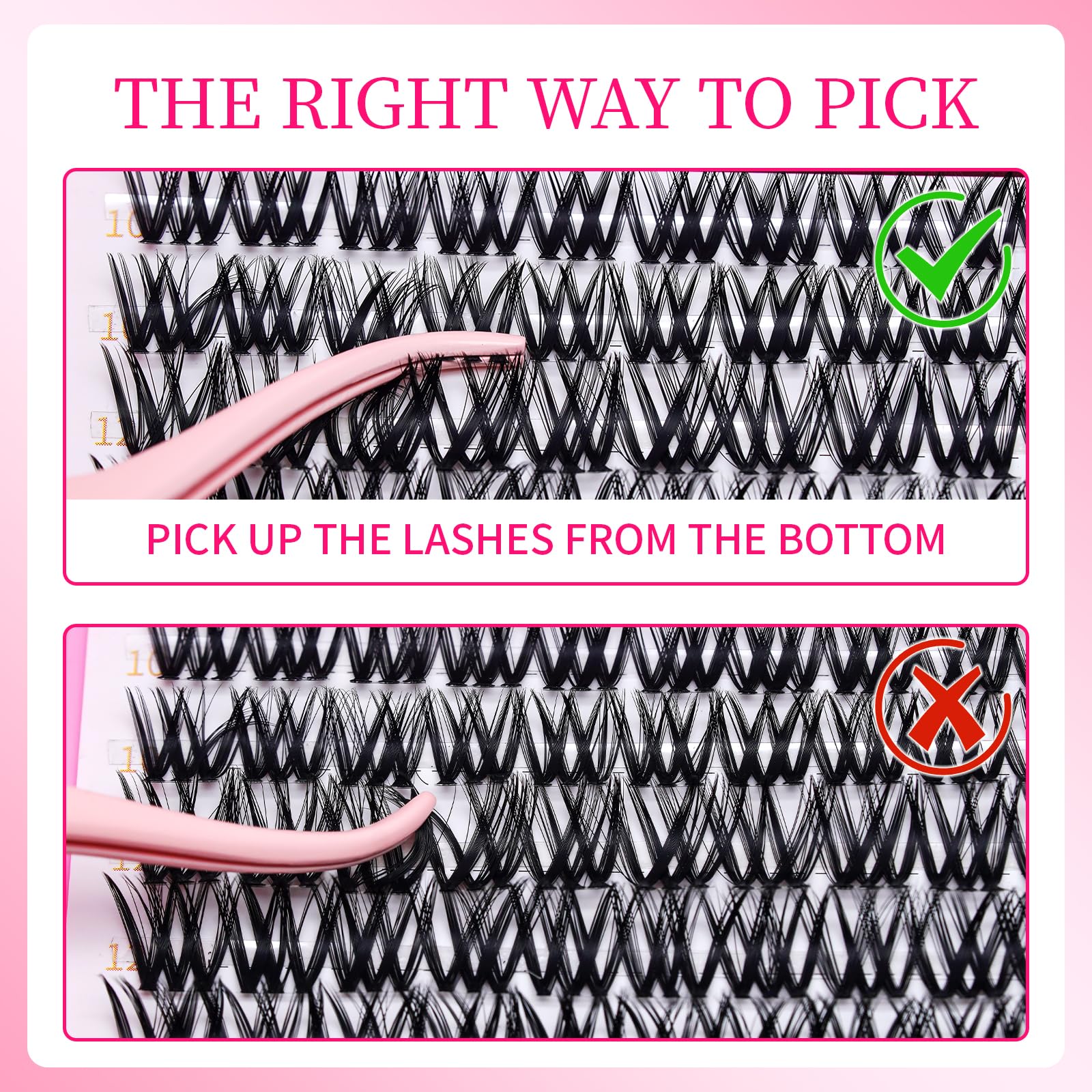 RITALASH Lash Clusters DIY Cluster Lashes Individual Lashes Clusters Eyelash Extensions Wispy Fluffy Lash Extension False Eyelashes Thin Invisible Lash Band(WL2-5,10-18mm) - Image 4