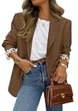 Blazers for Women 2025 Fall Work Office Suit Jackets Dressy Open Front Leopard Blazer Business Casual Outfits