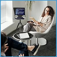 Vista 3 de Teleprompter 5.0 12" Compatible con iPad, tableta, smartphone y cámara DSLR, control remoto o aplicación, compatible con Android e iOS, ideal