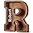 Summidate Customized Name Extra Large Wooden Piggy Bank for Kids Boys Girls Alphabets Letter A-Z Coins Bills Money Change Saving Box Clear Cover (Laser Engraved) Educational Toys 12- Letter R