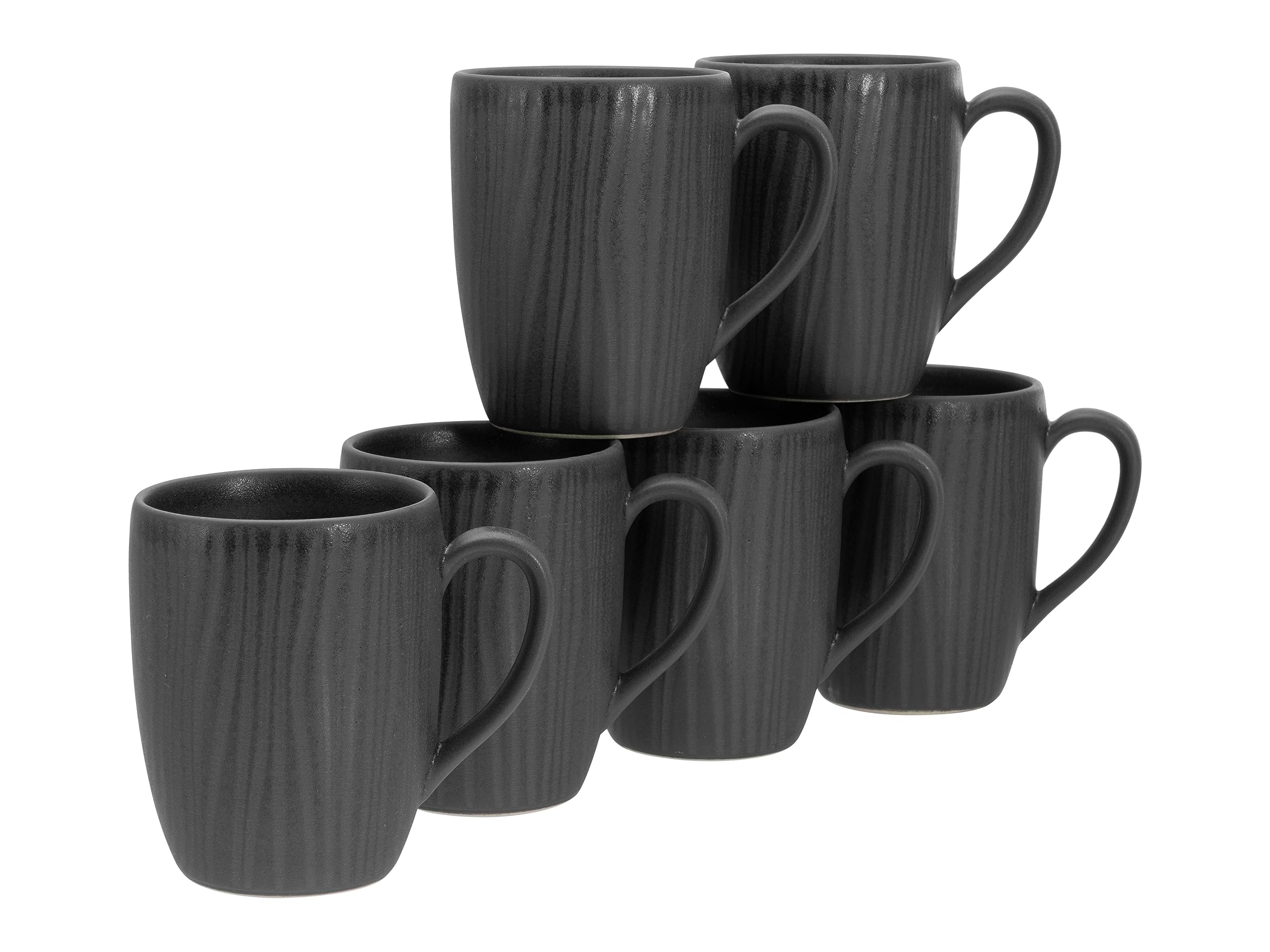 CreaTable, 17872, Serie Vesuvio Black, Geschirrset, Becherset 6 teilig