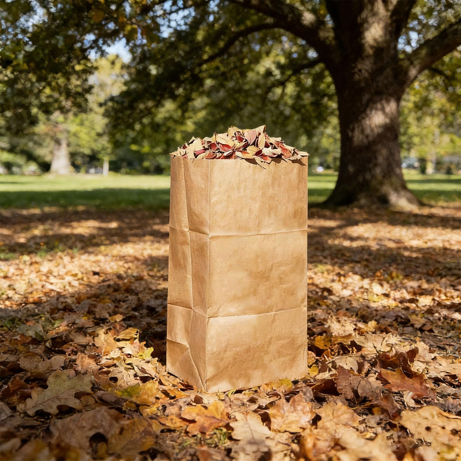 Generico Sacco Carta Artigianale a Strati Sacchetti per Raccolta Foglie Sacchetti per Prati Naturali Sacco per stoccaggio rifiuti per Giardino Esterno Uso Domestico 10" Cestino Carta Resistente