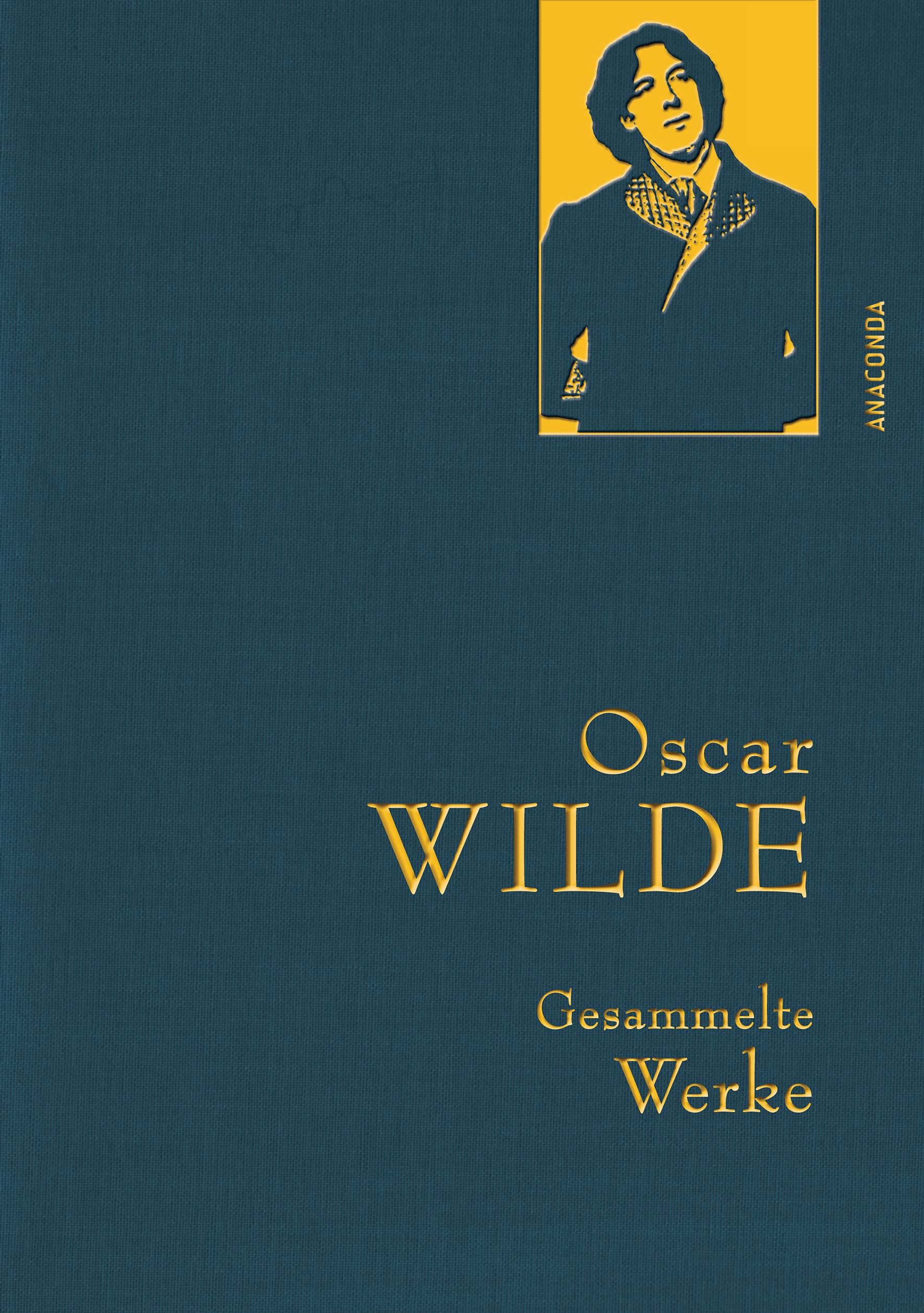 Oscar Wilde, Gesammelte Werke: Gebunden in feinem Leinen mit goldener Schmuckprägung. Enthält u.a. Das Bildnis des Dorian Gray & Märchen