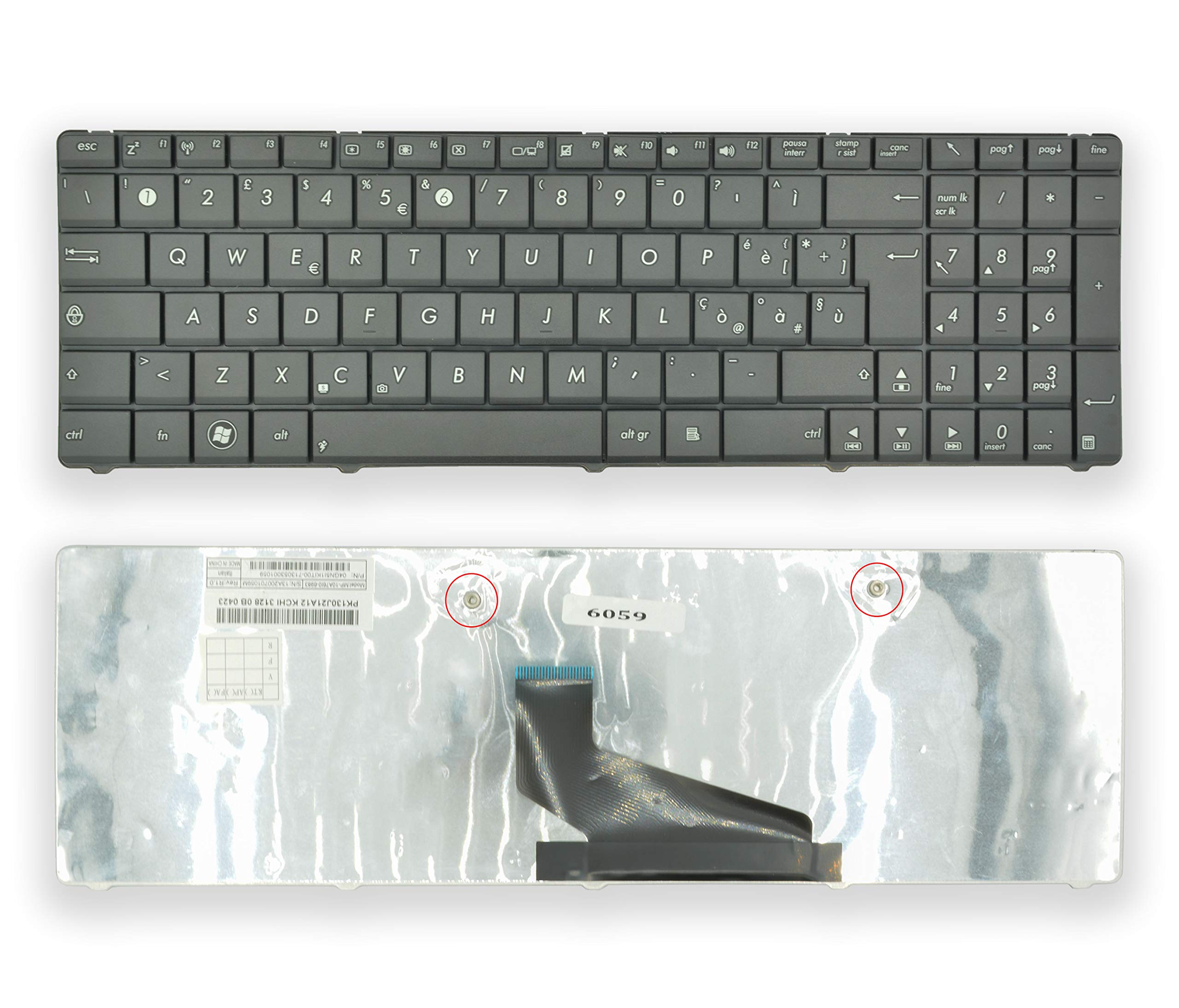 New Net Keyboards - Tastiera Italiana Compatibile Per Notebook ASUS A52