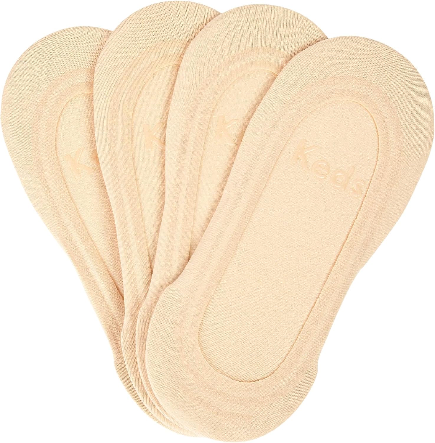 Keds Women's Extra Low Cut Liner Socks 4 Pack No Show Lightweight Breathable