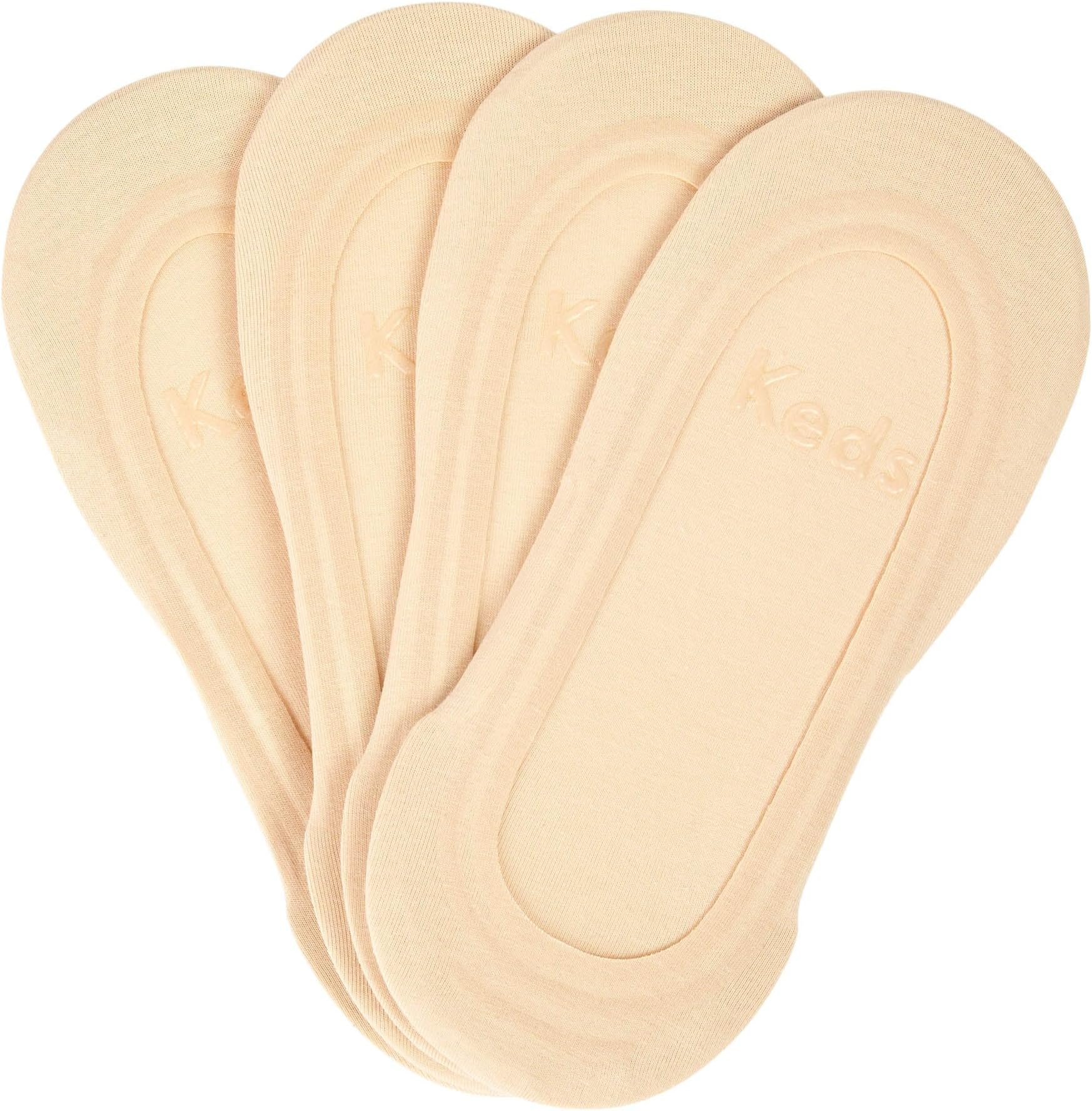 Women's Extra Low Cut Liner Socks 4 Pack Cotton Lightweight Shoe Liners