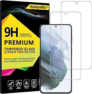 4youquality Screen Protector for Samsung Galaxy S21 (6.2-Inch), Tempered Glass Film, 2-Pack, [LifetimeWarranty][Impact-Resistant][Anti-Scratch]