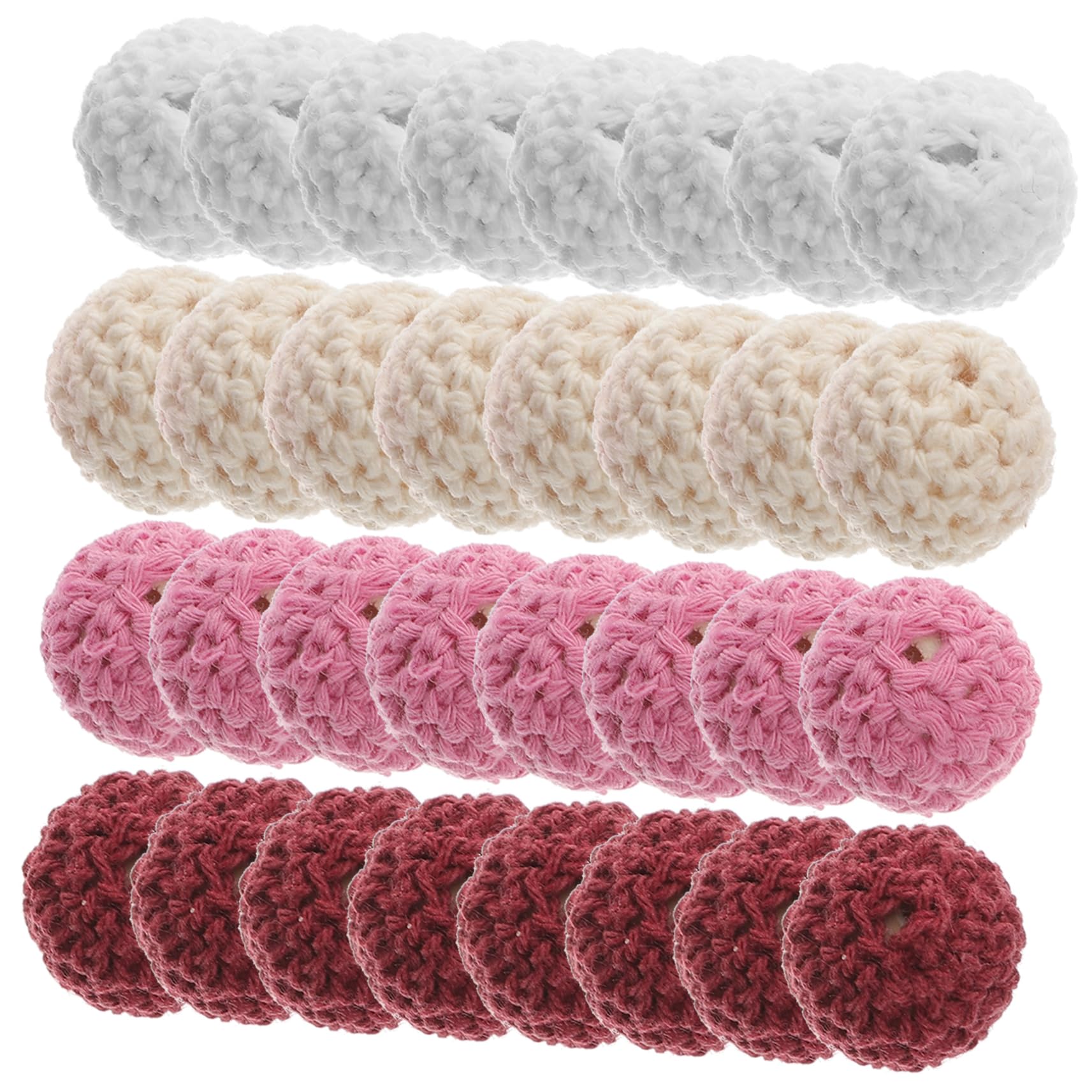 EXCEART 128 Piezas Bolas De Hilo Sueltas Encanto De Cuentas Grano De Artesanía De Ganchillo Cuentas Espaciadoras De Algodón Cuentas Sueltas De Algodón Cuentas Redondas Rosario Madera Ronda