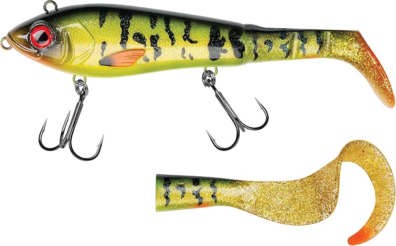 Abu Garcia Svartzonker McHybrid Hybrid Fishing Lure - Soft and Hard Hybrid Design for Fishing for Pike, Bass and Trout in Freshwater and Saltwater, Hand Painted, 16.5 cm & 20 cm Colours