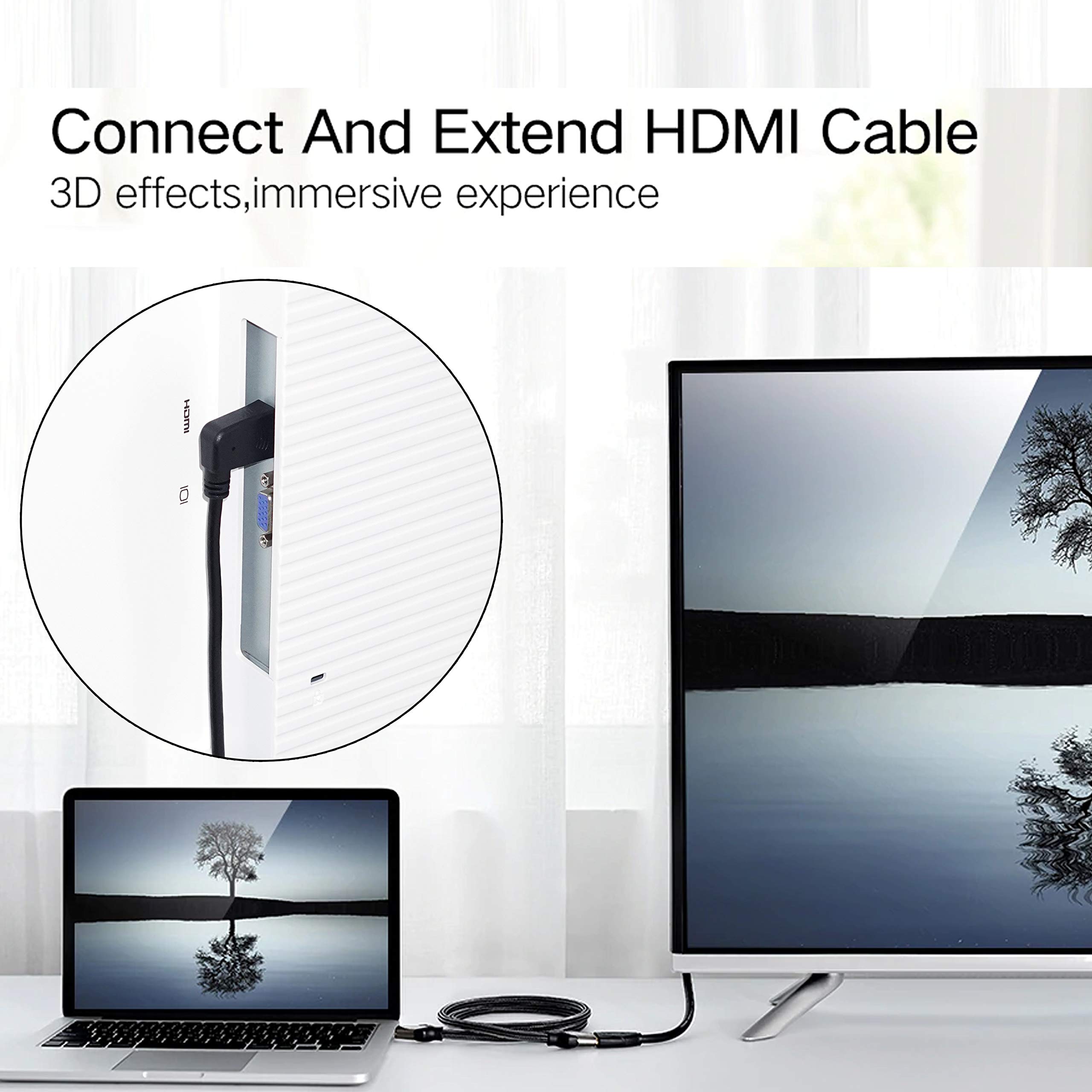 Storite High Speed Gold Plated Right Angle 90 Degree HDMI Male to