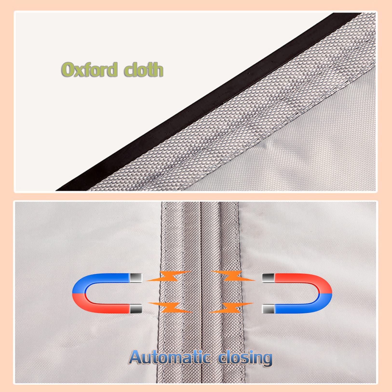 Tenda per porta con isolamento termico magnetico, resistente, extra larga, impermeabile, ideale per ingresso balcone o garage