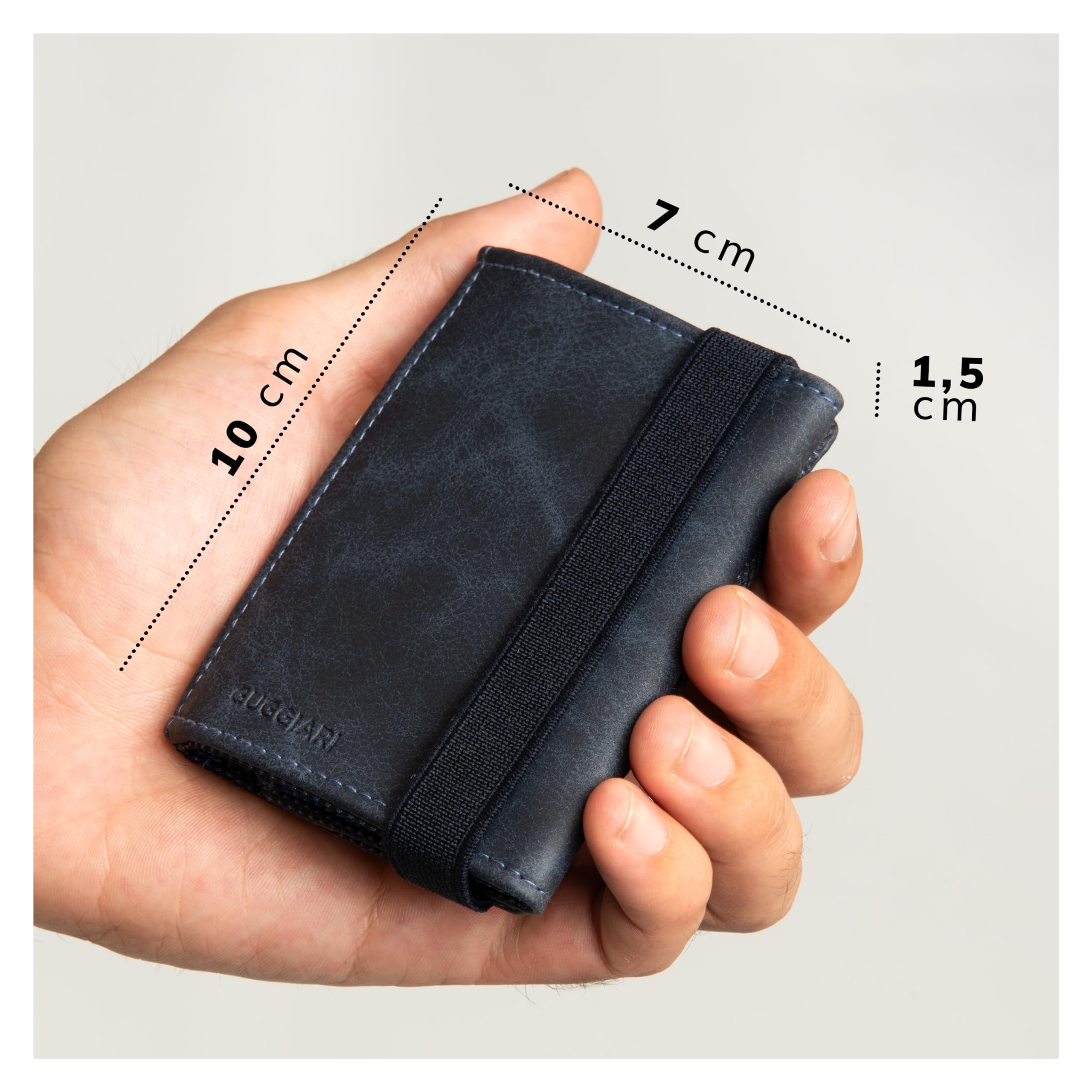 GUGGIARI® Portafoglio Uomo in Pelle di Qualità - Morbido Portafoglio Uomo Slim con Porta Carte di Credito, Portamonete e Contanti - Compatto Porta Carte Credito Uomo con Protezione RFID