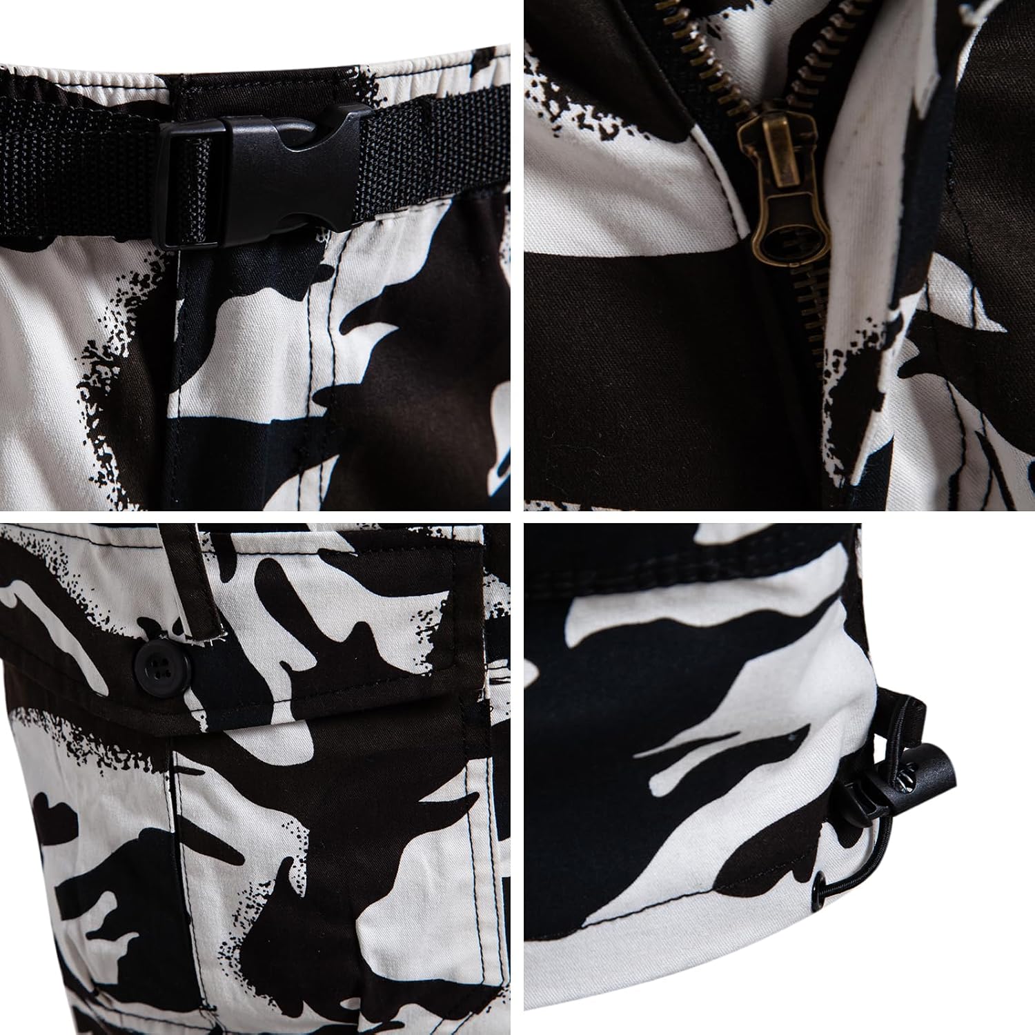 Mylldey Men's Cargo Shorts 3/4 Relaxed Fit Mens Running Shorts 7 Pockets Elastic Waist Cotton Hiking Shorts - Image 2