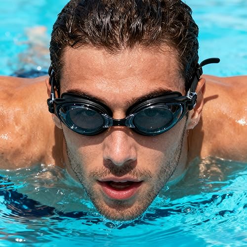 Miniatura 8 de Gafas de natación para hombres y mujeres, ajuste profesional y cómodo, gafas de natación unisex para adultos, antivaho y a prueba de fugas