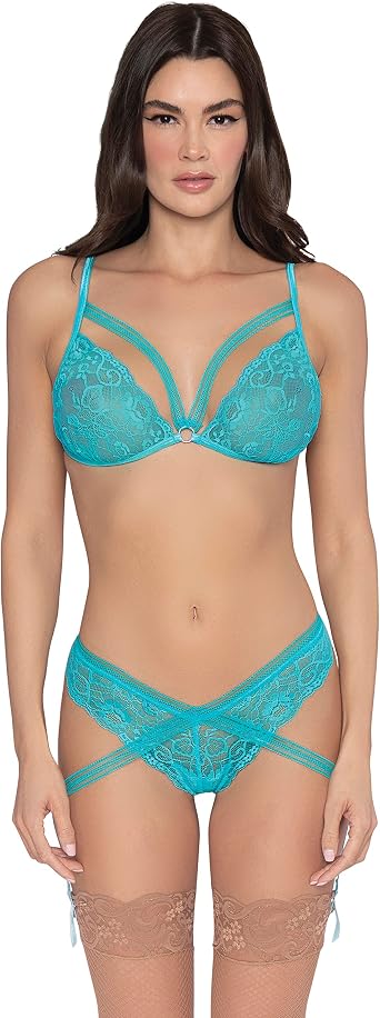Dreamgirl womens 12605 Lingerie Set, Ocean, One Size US