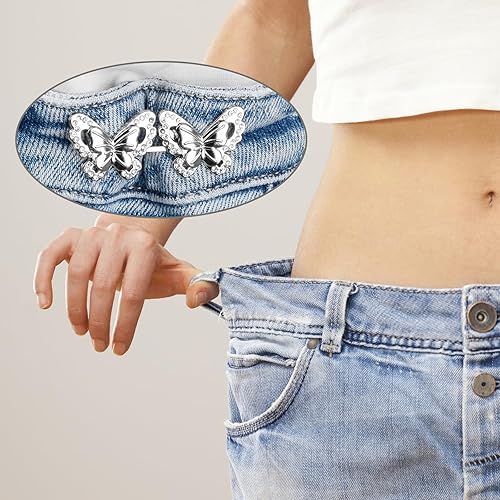 Miniatura 10 de TOOVREN 8 juegos mejorados de botones para pantalones de mezclilla sueltos, sin coser, sin herramientas, reemplazo de apriete de botón de jean 8#A