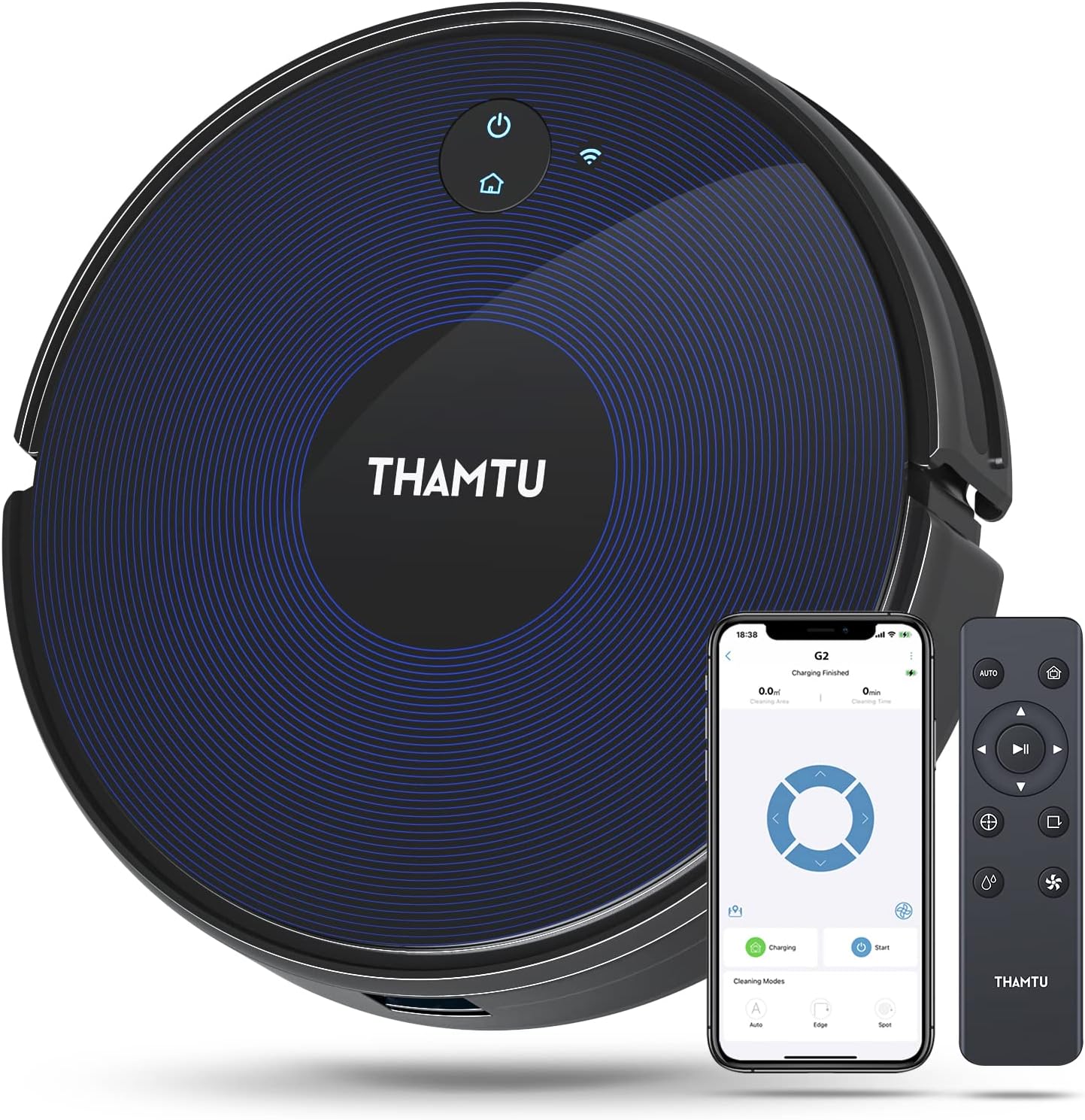 Amazon.de Thamtu G2 Robot Vacuum Cleaner with Wiping Function, Hair Tangle Not in The Device