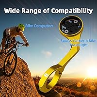 Vista 3 de Soporte frontal para computadora de ciclismo, soporte para computadora GPS para bicicleta, soporte integrado para manubrio de bicicleta para Garmin