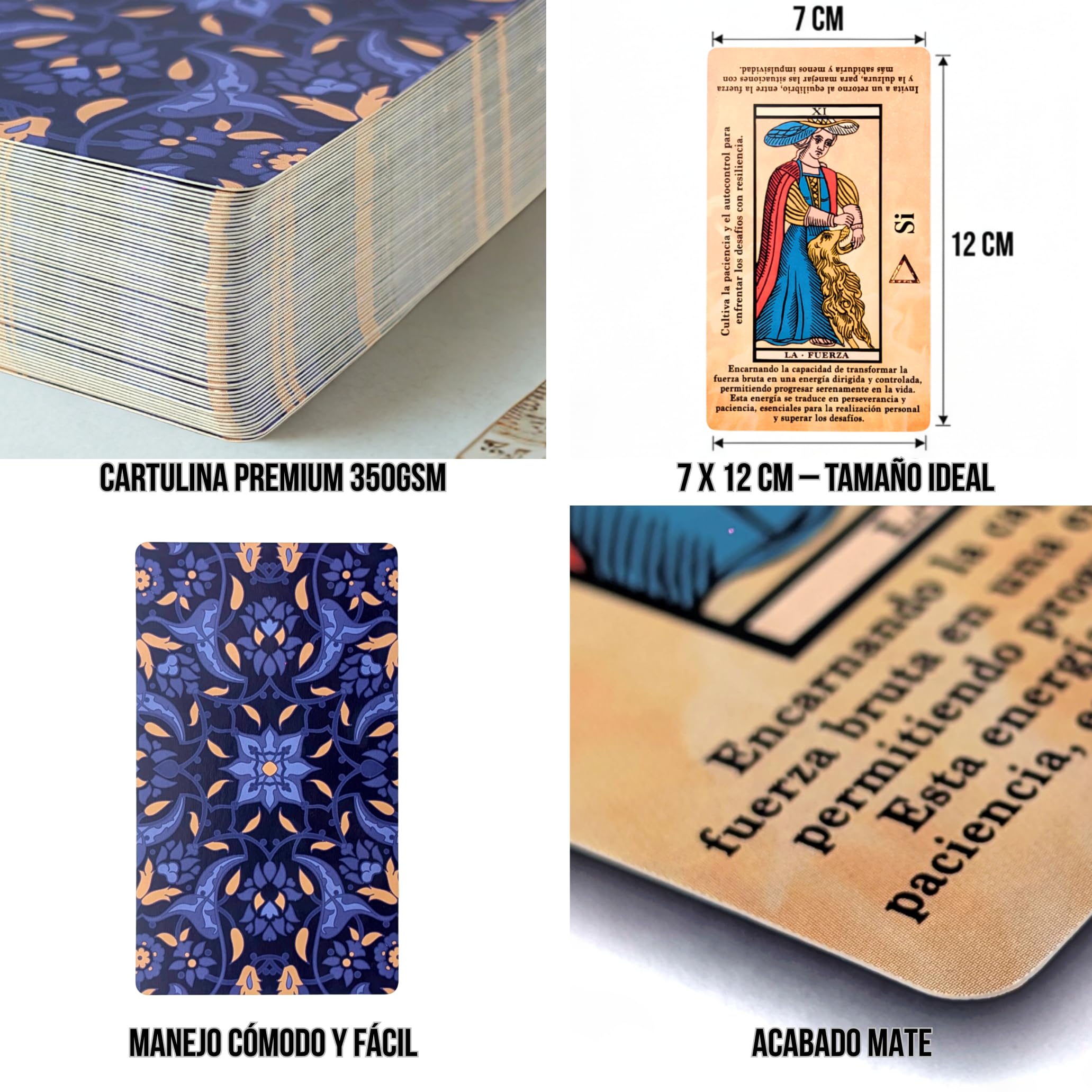 Witchy Cauldron Tarot de Marsella para Principiantes en Español - 78 Cartas con Significados e Interpretación Fácil - Tarot Clásico Divinatorio