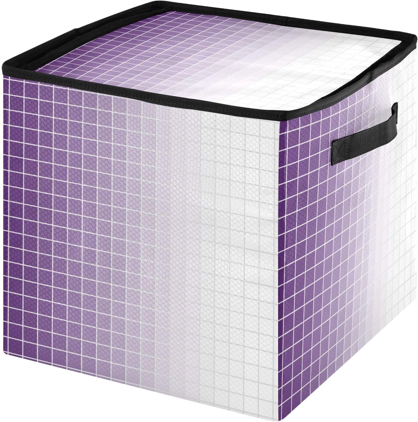 High Capacity Christmas large ornament storage Holds Up to 64, Adjustable Dividers, Zippered Top, Two Handles telescoping Holiday Storage Case with Lid,Purple-to-white Gradient