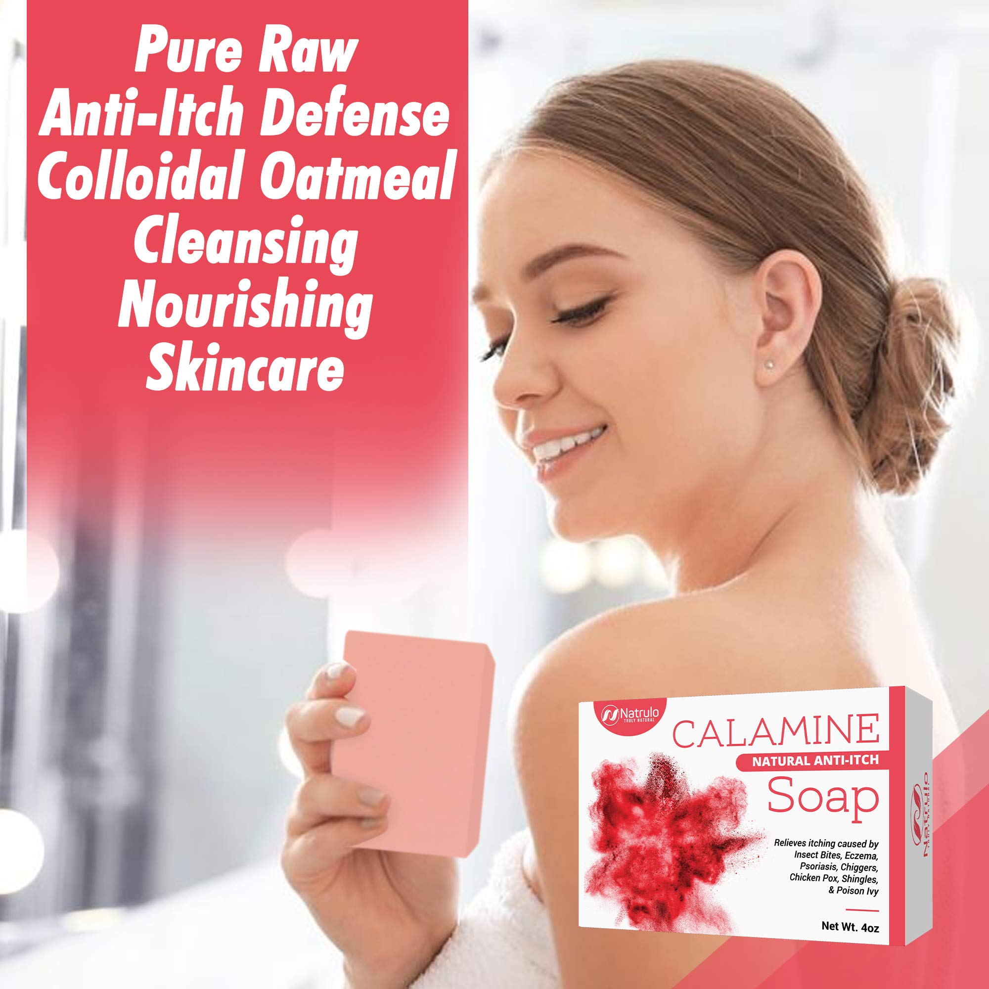 Buy Natural Instant Itch Relief Soap Bar Calming Calamine Soap for