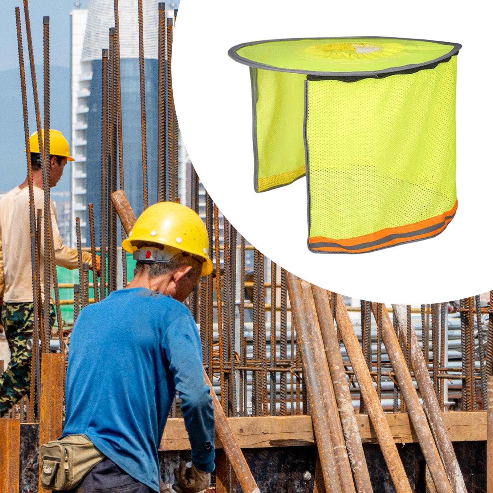 Oshhni Paquete de 2 Viseras para Casco con Protección Solar para El Cuello, Completa, Malla Reflectante, Transpirables, de Secado Rápido, con Cremallera