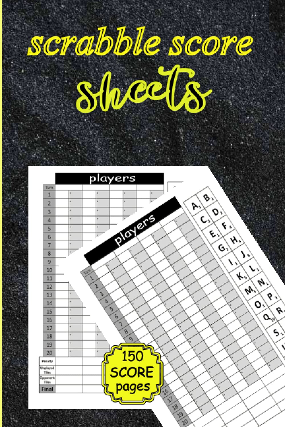 Scrabble Score sheet: Scrabble Score Keeper | Scrabble Game Score sheets for 2-4 players | scrabble score sheets 6"x 9" small size | 150 score pages | ... sheets for adults and kids | Score Cards