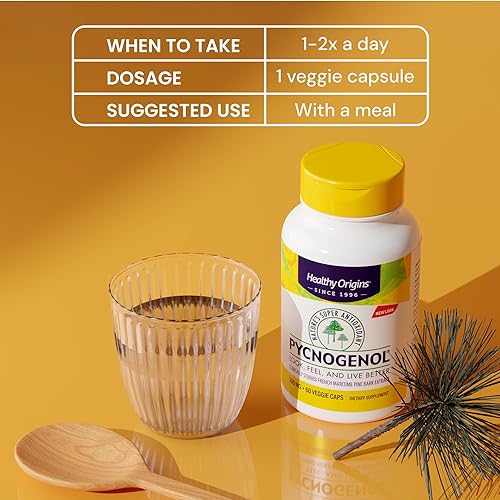 Miniatura 4 de Healthy Origins Pycnogenol Natures Super antioxidante 100 mg 120 unidades