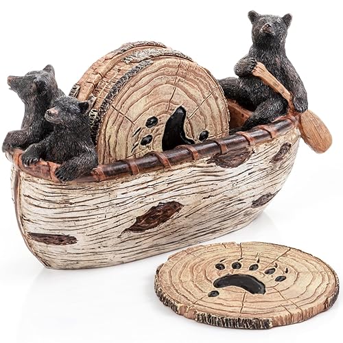 Cabin Obsession Bear Coasters - Set of 6 Full Size