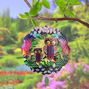 Toyvian Eulen Windspiel Messing - Retro Windglocke Für Garten & Balkon