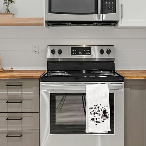 Miniatura 3 de Arosedmo The Dishes are Looking at Me Dirty Again - Toalla de cocina divertida, altamente absorbente, toallas de mano, decoración para ama de casa,