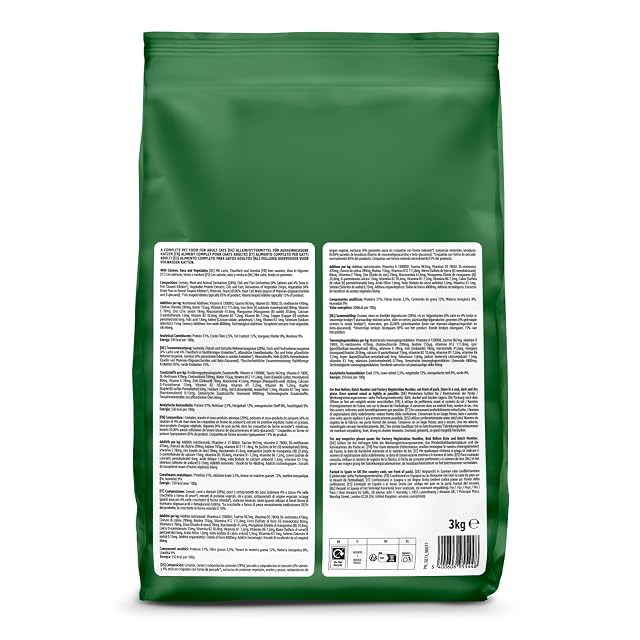 Foto 8 de 8 de by Amazon - Alimento seco completo para gatos adultos con salm√≥n, at√∫n y verduras, 1 Pack de 3 kg