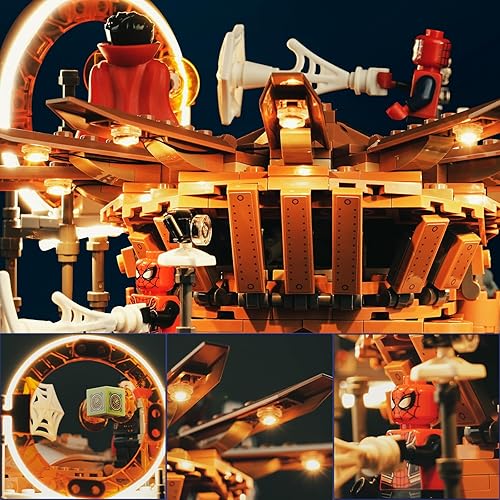 Miniatura 3 de BrickBling Kit de luz LED compatible con Lego Spider-Man Final Battle Building Toy Set, iluminación creativa compatible con Lego 76261, sin modelo,