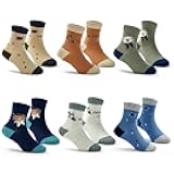Boys Seamless Toe Socks Kids Cotton Crew Socks Colorful Quarter Socks