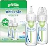 Dr. Brown's Anti-Colic Options+ Biberón de vidrio estrecho con tetina de flujo lento nivel 1, sin BPA, 4 oz/120 mL, desde 0 meses, paquete de 2 (el empaque puede variar) 1