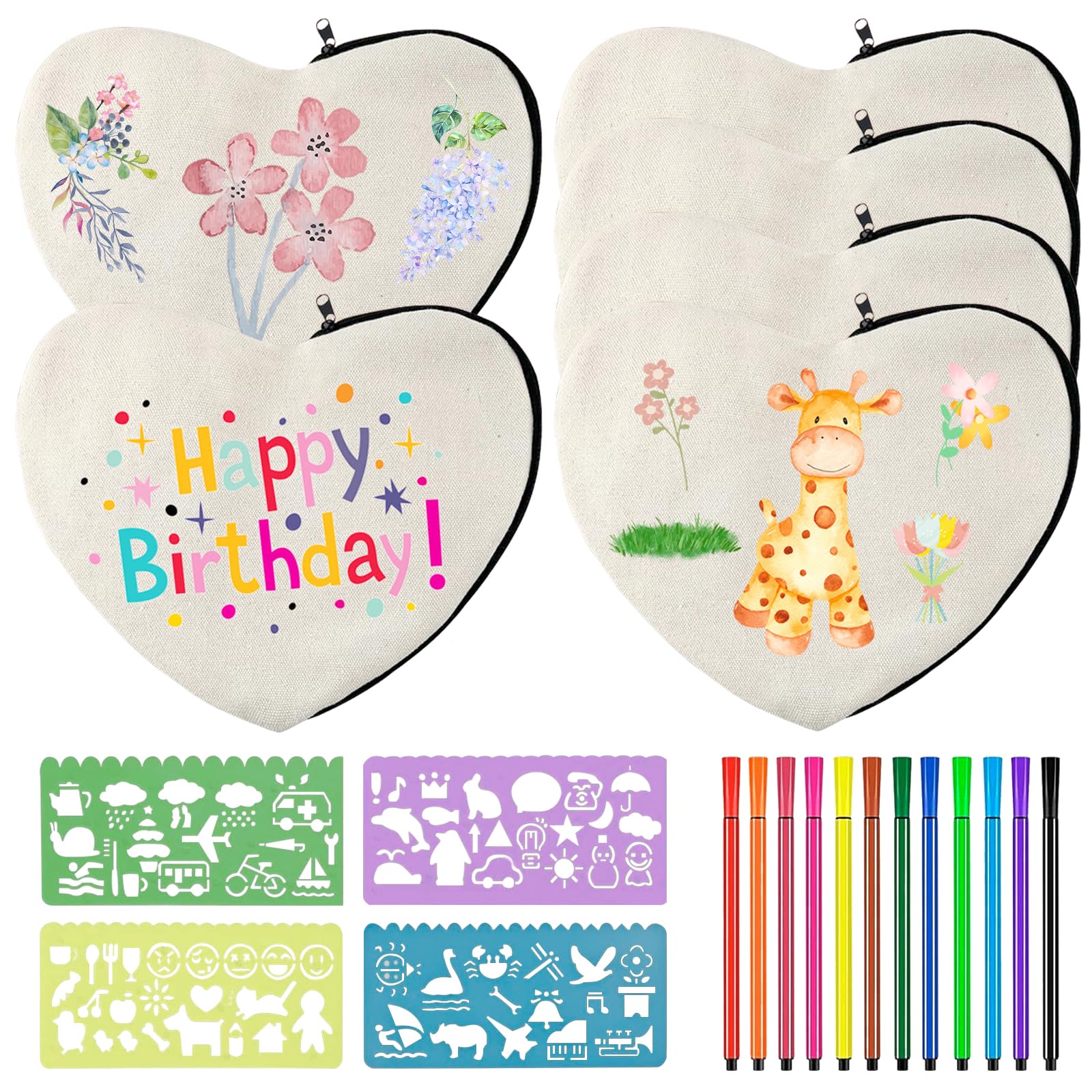 Estuches Personalizar SIMSPEAR Piezas DIY Bolsa Tela Para Pintar