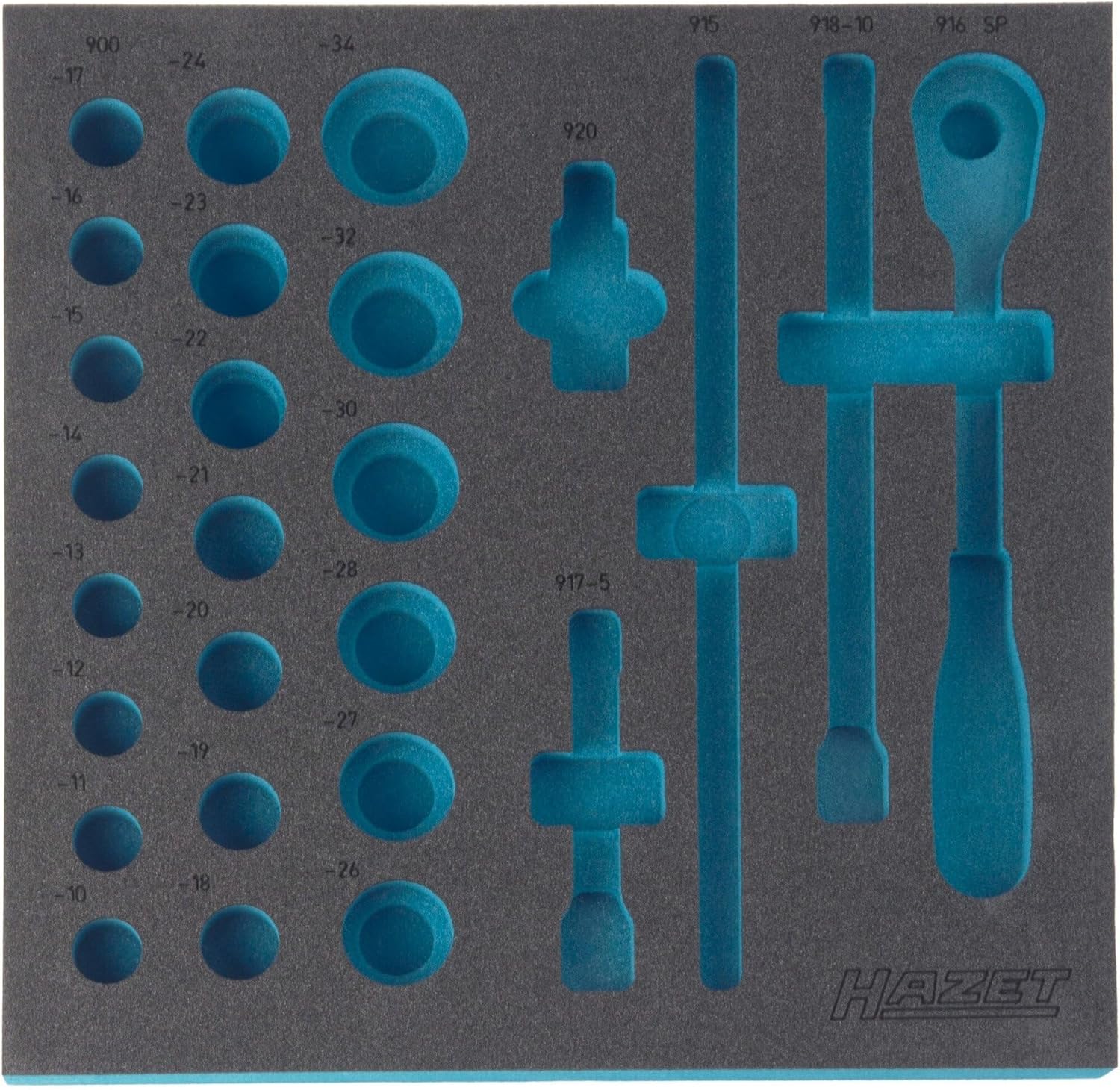 Hazet 163-102L Soft foam insert for 27-piece-Socket set