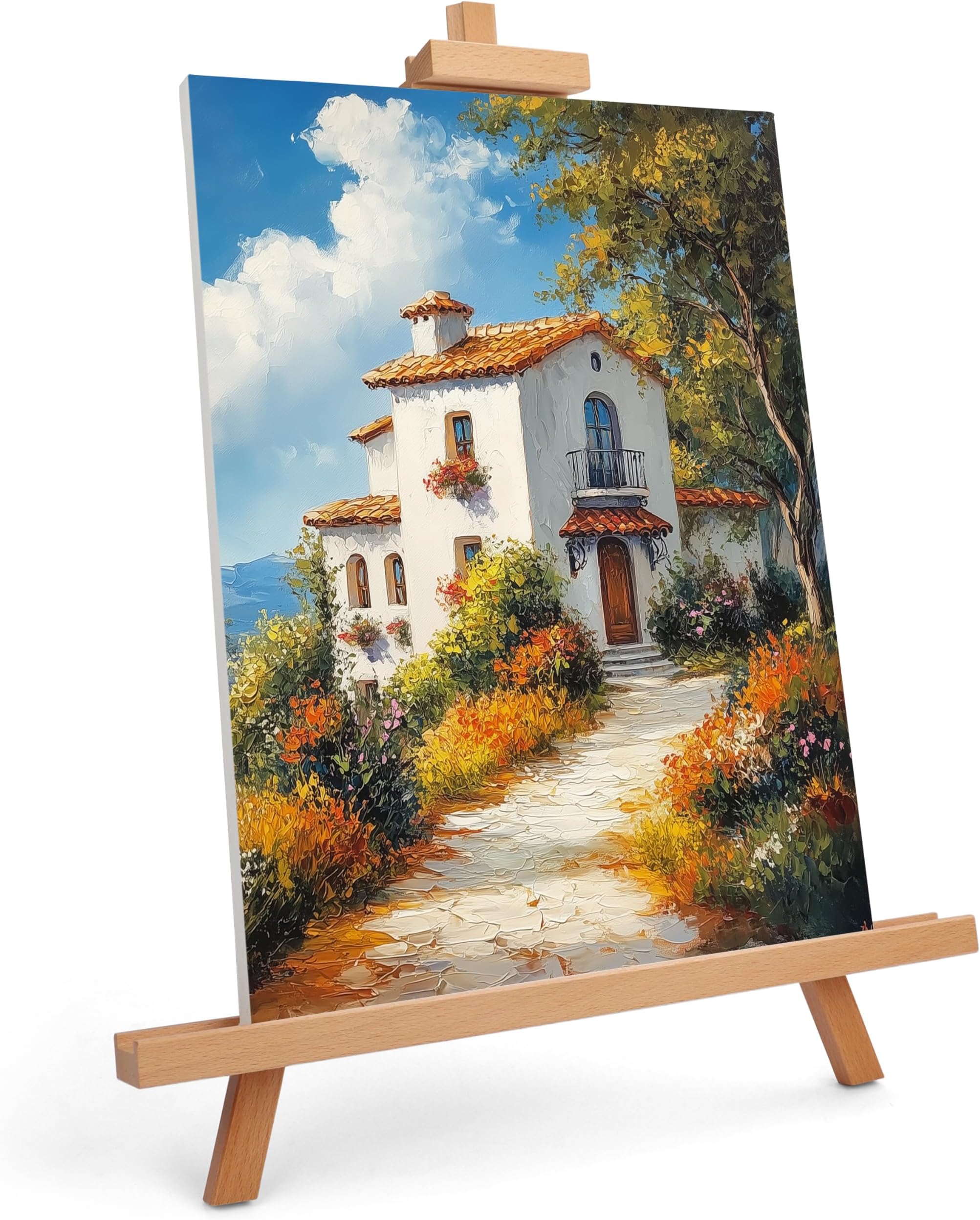 Belle Vous Mini Chevalet Bois Avec Toile (Lot 4) - H 20 X L 15 Cm